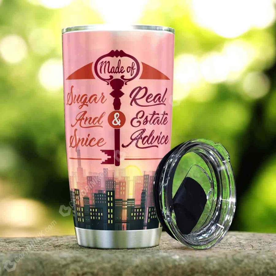 Made Of Real Estate Advice Stainless Steel Tumbler T88C8