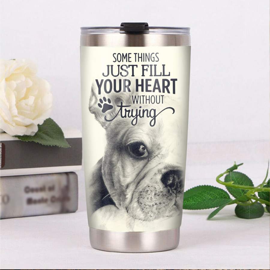 French Bulldog Steel Tumbler JR2103 82O60