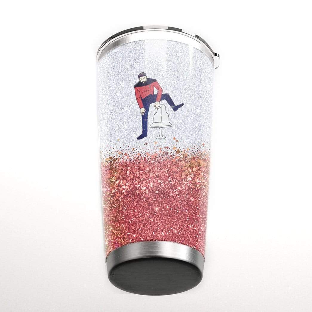 Gearhuman 3D Riker Sits Down Custom Design Vacuum Insulated Glitter Tumbler