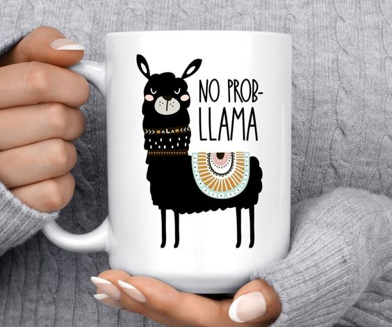 No Prob-Llama Mug Llama Coffee Mug Llama Gift Llama Birthday Gift Coworker Gift Office Mug CuteMug Pun Mug Llama Lover Gift Funny Mug