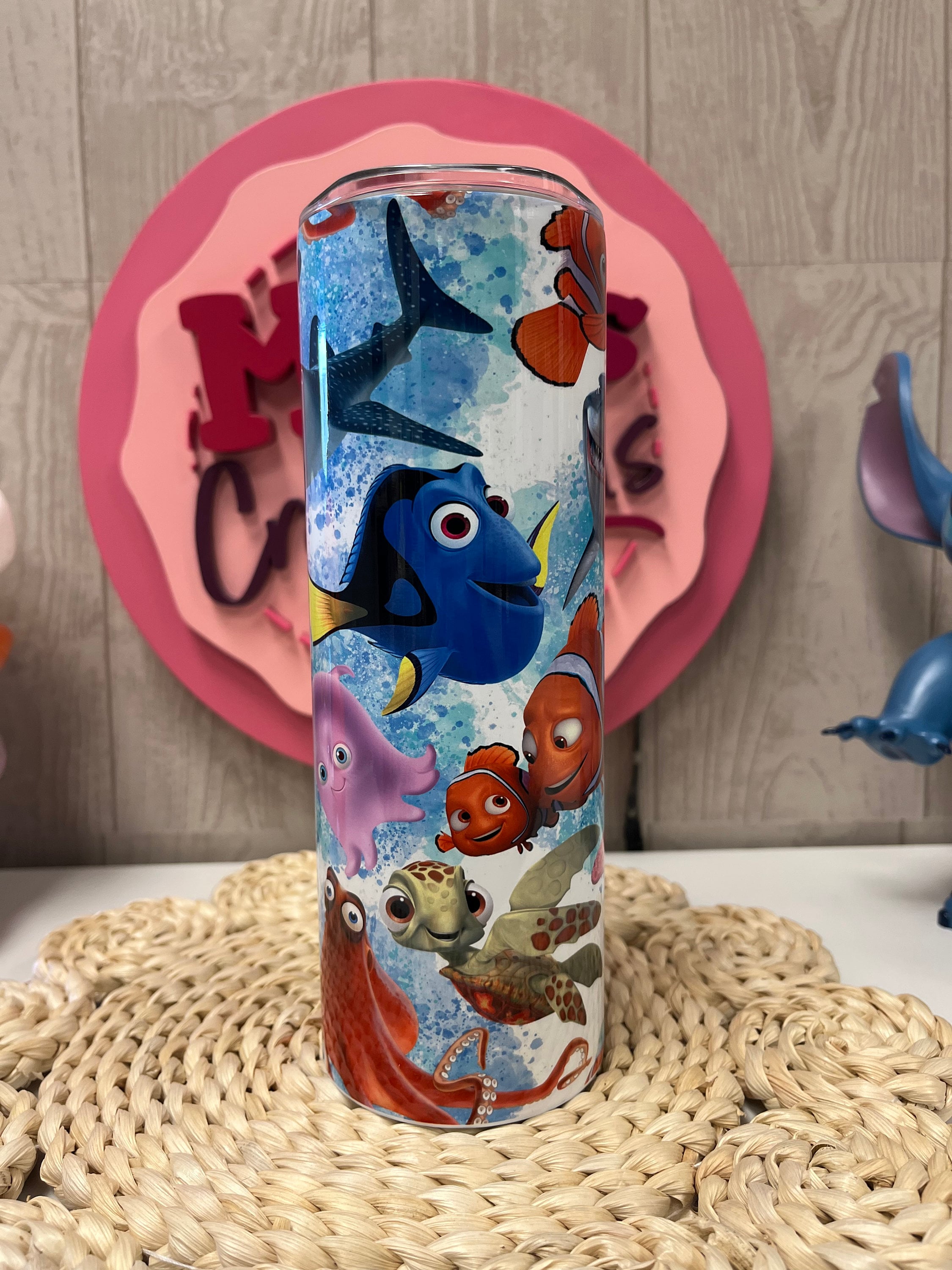 Finding Nemo custom tumbler, Finding Nemo tumbler, Nemo and Dory tumbler