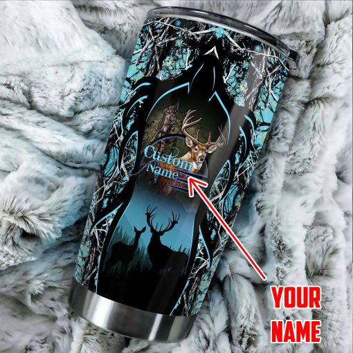 Personalized Your Name Hunting Stainless Steel Tumbler, Gifts To Grandpa, Valentines Day Gifts For Him, Mom Christmas Gifts, Best Gifts For Dad