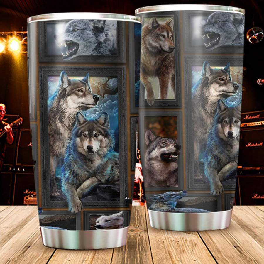 Wolf Blue Stainless Steel Insulated Tumbler Cups