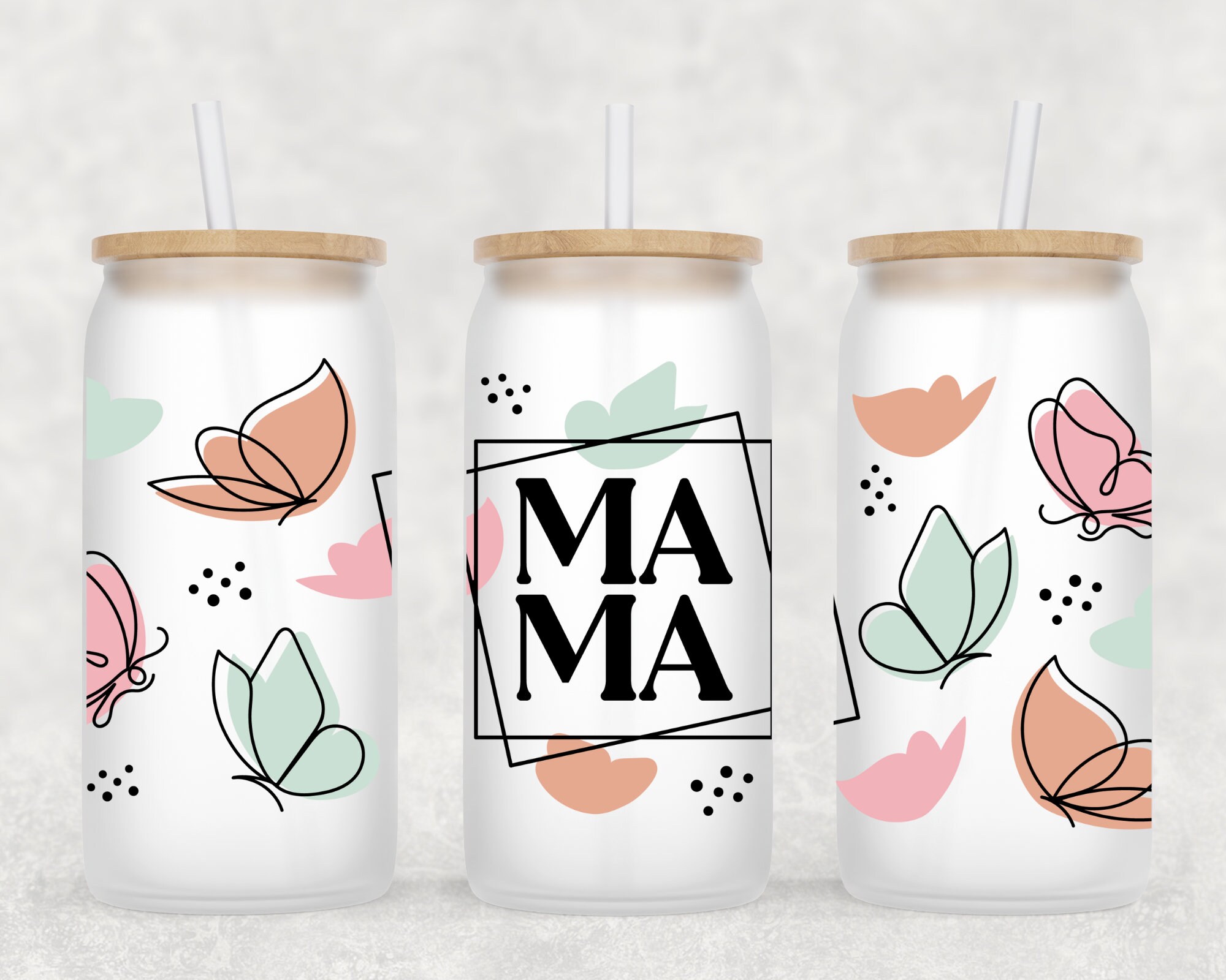 Mama Coffee Beer Can Glass | Mom Beer Glass | Mom Gift | Gift for Mom | Iced Coffee Glass | Iced Coffee Cup | Spring Mom Coffee Mug