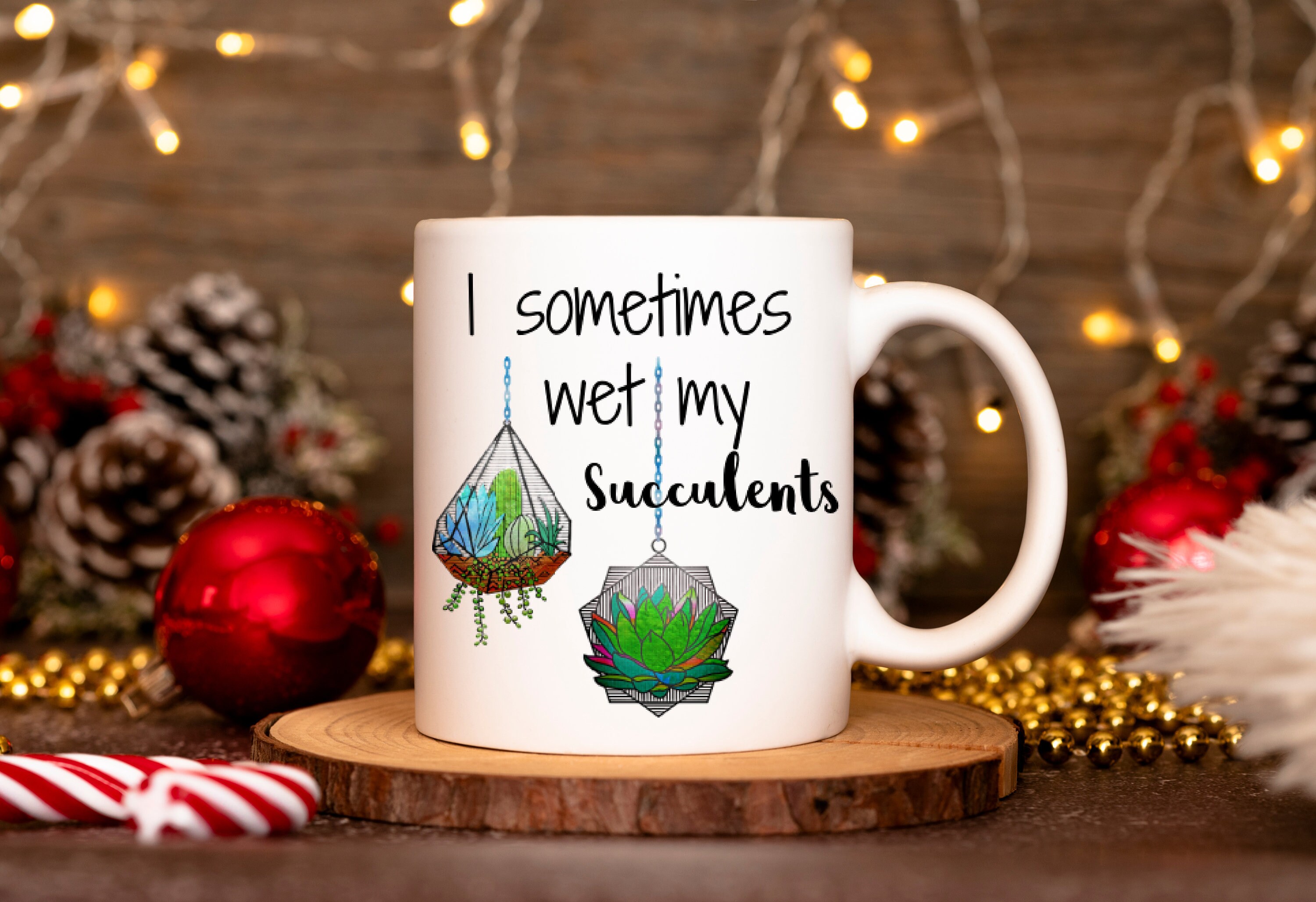 Funny Succulent Mug for Plant Lovers, Cactus, Plant Lover Gift, Plant Mom, Gardening Gift, Gift for Gardener, Green Thumb, Plant Humor