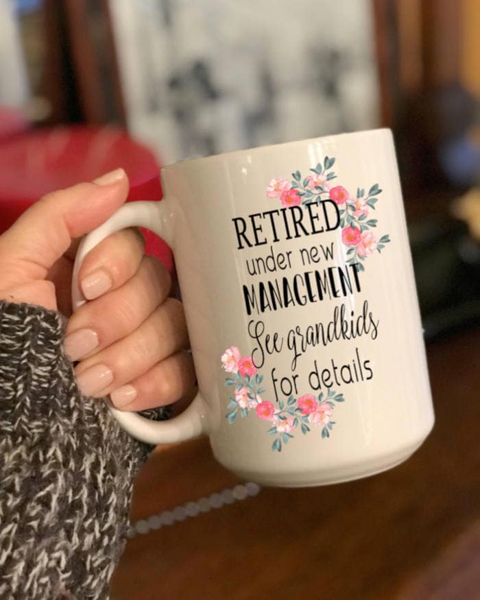 Grandma Retirement gift coffee cup mug, Retired grandma gift, Retirement coffee cup, mother’s day gift, grandma birthday gift Christmas gift