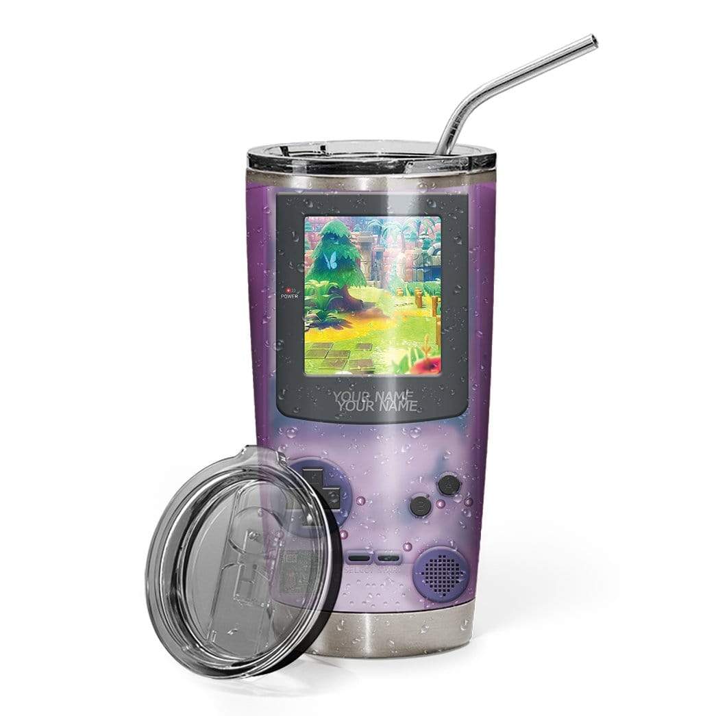 Gearhuman 3D Game Boy Console Custom Name Design Vacuum Insulated Glitter Tumbler