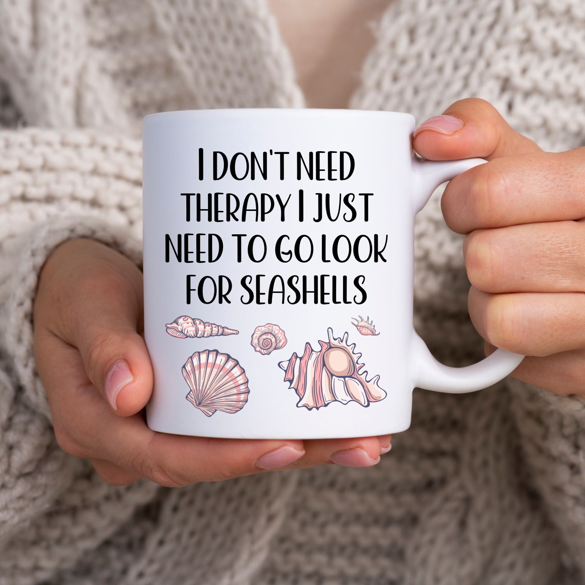 Seashell Collector Gift, Seashell Mug, Gift for Beach Lover, Beach Comber, Shell Collector, Seashell Decor, Seashell Gifts, Seashell Lovers