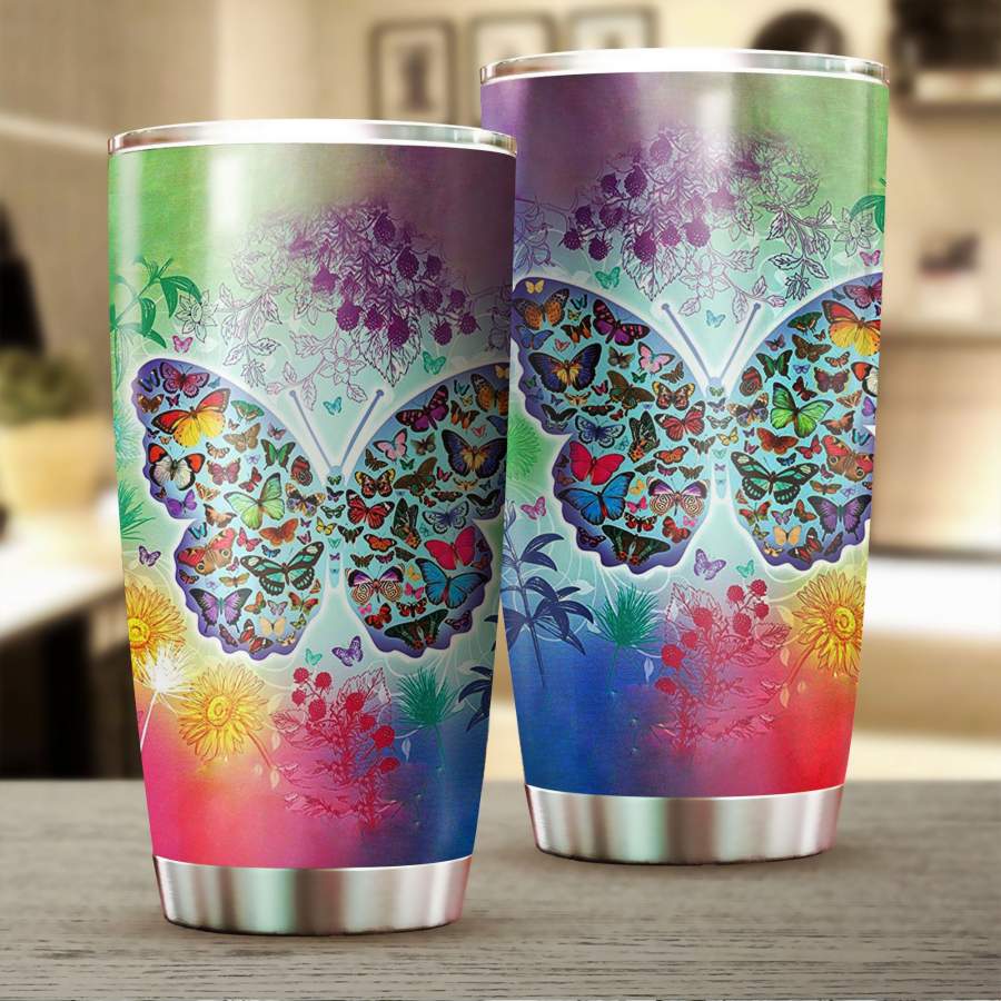 Love Butterfly Stainless Steel Tumbler