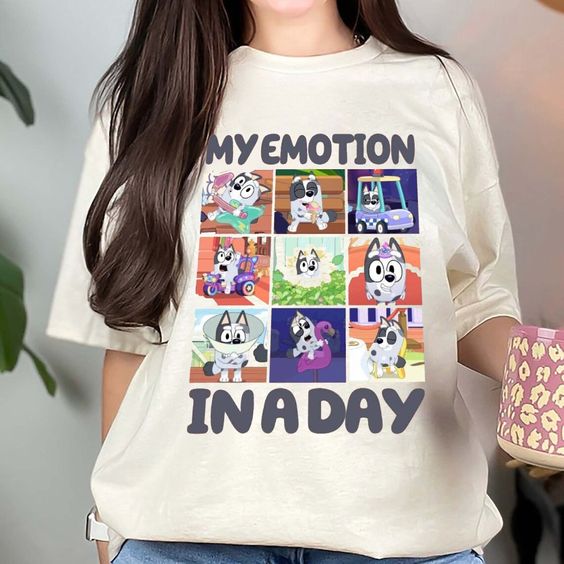 Muffin’s Emotion Shirt, Cute Emotion Bluey Shirt, Bluey Muffin Sweatshirt, Hoodie, Bluey Family Shirt