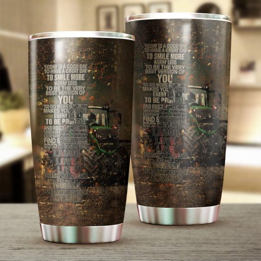 Beautiful Tractor Art Stainless Steel Tumbler, New Dad Gifts, Birthday Gift For Sister, Gifts For Grandma, Gift For Grandparent, Gifts For Dad