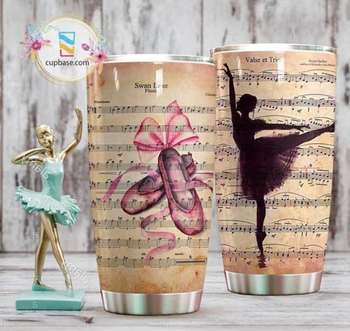 Ballet Dance Swan Lake Finale Valse Et Trio Music Sheet Stainless Steel Tumbler 20Oz