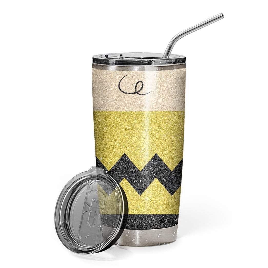 3D Charlie Glitter Custom Design Vacuum Insulated Tumbler