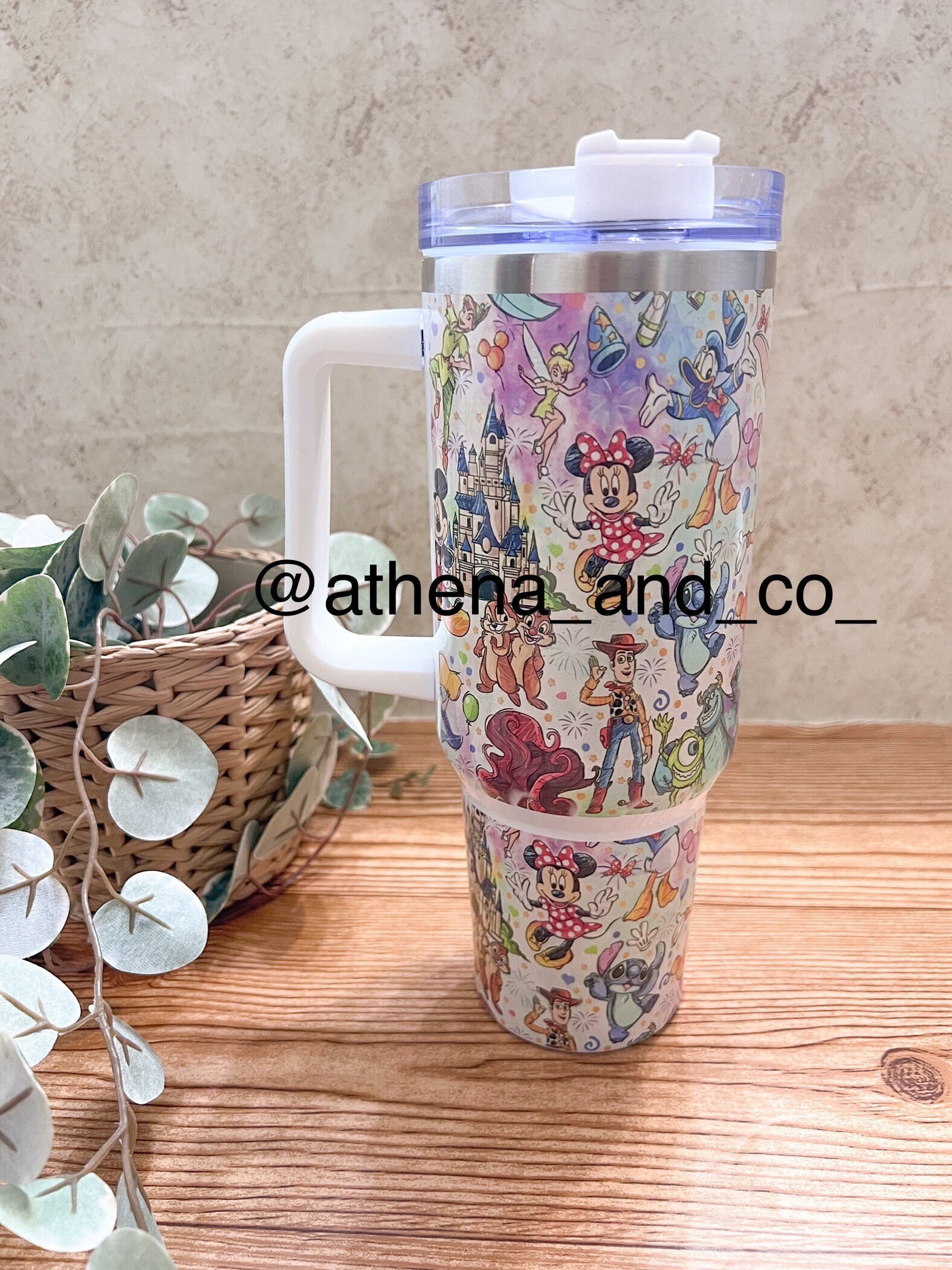 Magic park Friends 40 oz tumbler | 40 oz tumbler| travel mug | 40 oz tumbler with handle