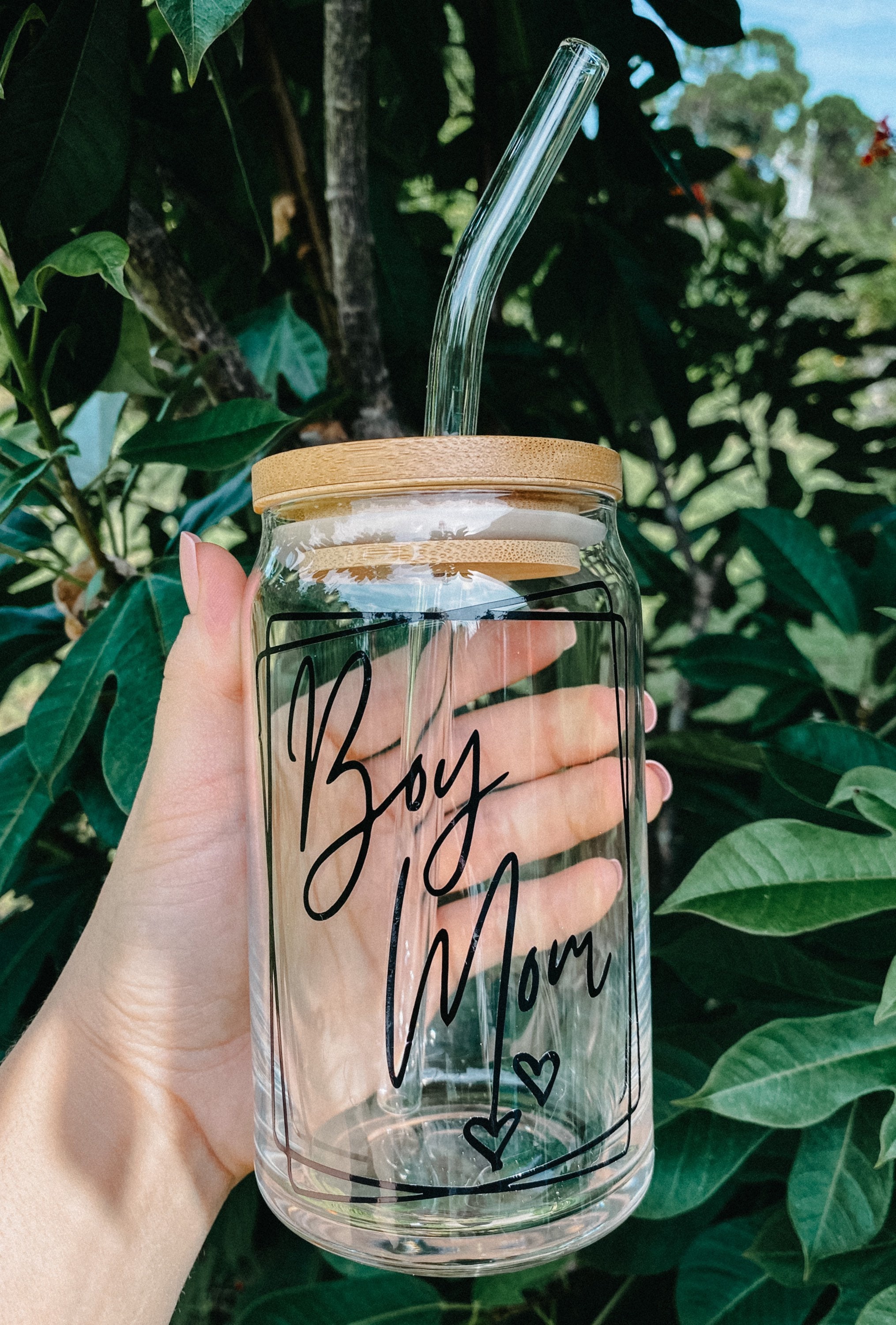 Boy mom can glass cup-beer can glass-coffee can glass-soda can glass-aesthetic can glass.