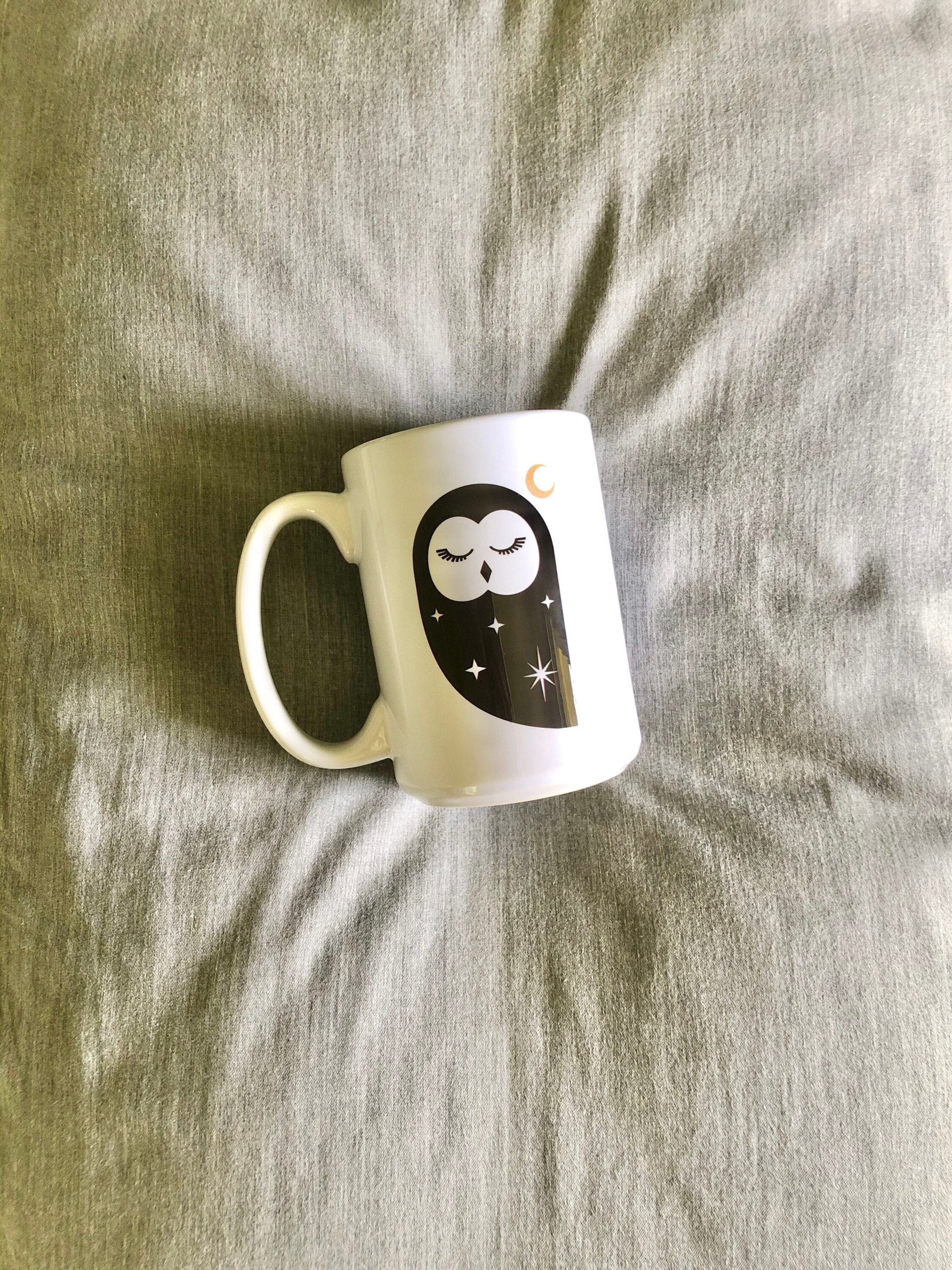 Cosmic Owl Herbal Tea Cup Coffee Mug Spiritual Wellness Gift