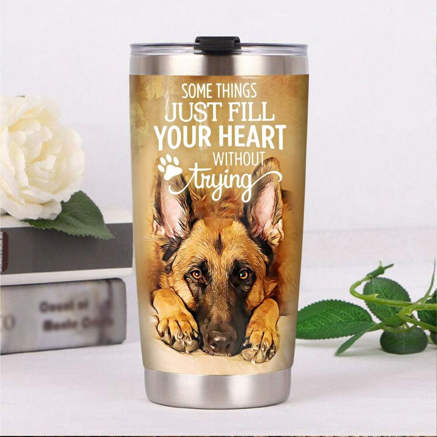 German Shepherd Dog Steel Tumbler JR2108 82O60