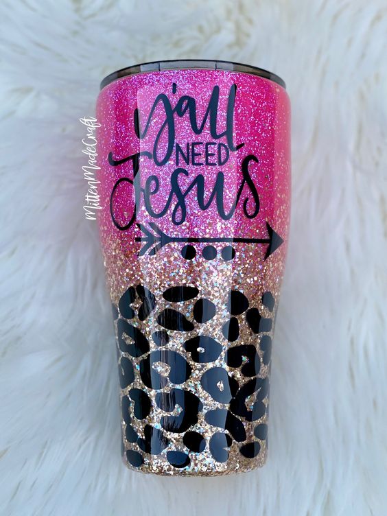 Yall Need Jesus Glitter Tumbler