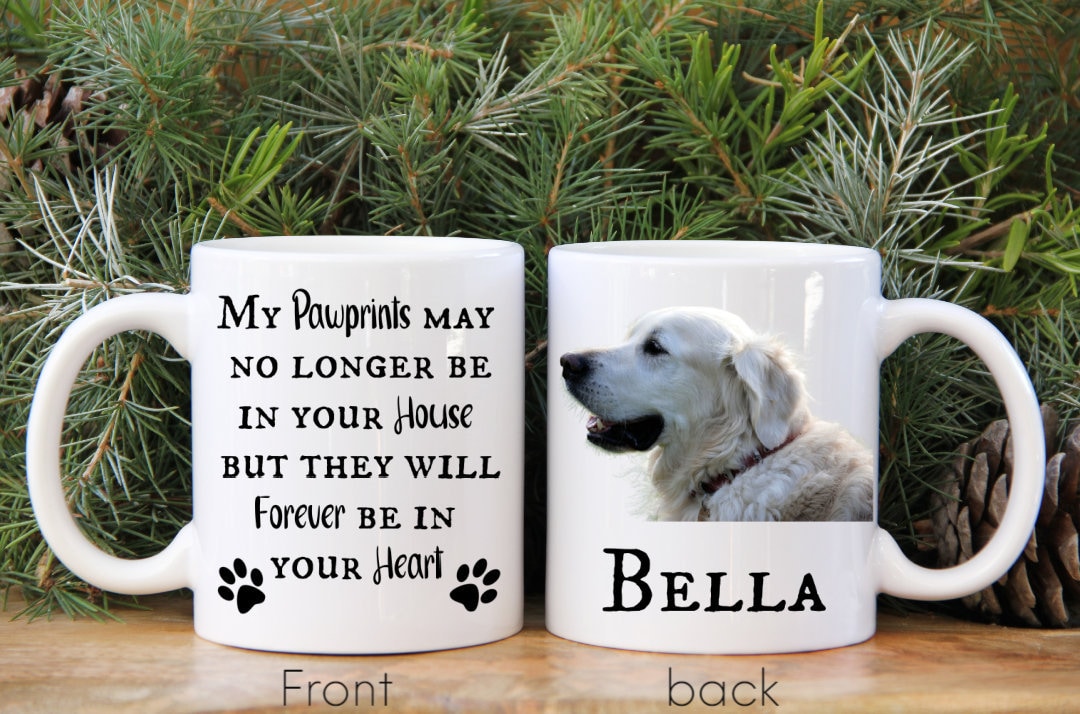 PERSONALIZED PET Memorial Mug, When Tomorrow Starts Without Me Quote, Pet Loss Gift, Pet Sympathy Gift, Keepsake, Custom Cat Dog Memorial