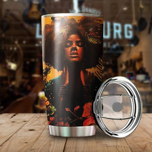 Black Girl And Natural Hair  Stainless Steel Insulated Tumbler Cups, Gift For Mother, 50Th Birthday Gift Ideas, Gift For Girlfriend