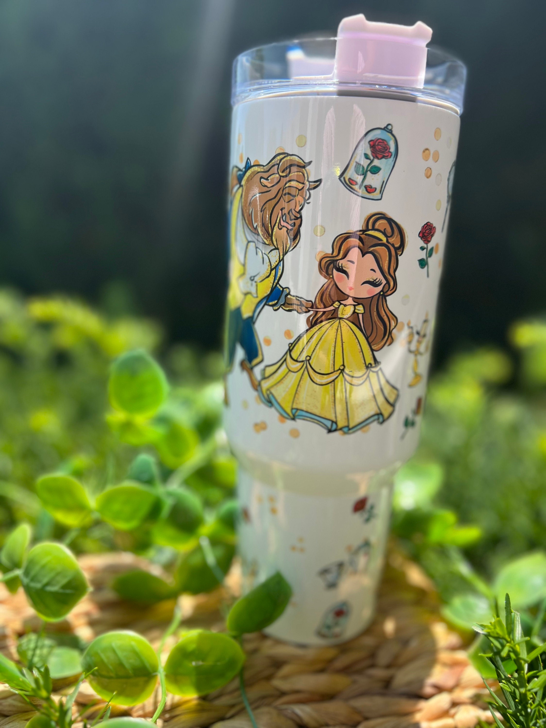 Belle  40oz Tumbler| Beauty & The Beast| Customized tumbler| beast| 40oz Tumbler| dupe| Tumbler