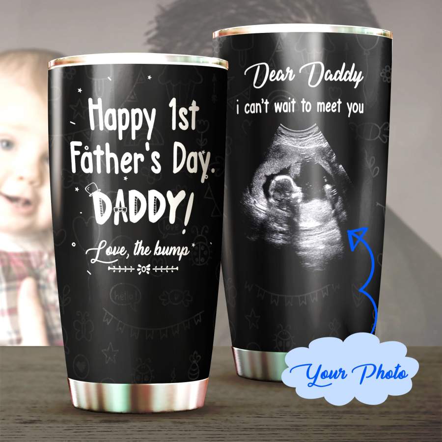 Dear Dad 20 Oz Steel Mug Stainless Steel Tumbler Cup ,Dear Dad Steel Tumbler, Dear Dad Pattern 30 Oz Steel Mug, Gift For Father