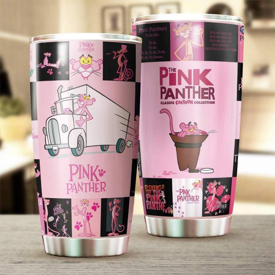 The Pink Panther 01 Stainless Steel Tumbler 20 Oz, The Pink Panther 01 Stainless Steel Mug Cartoon