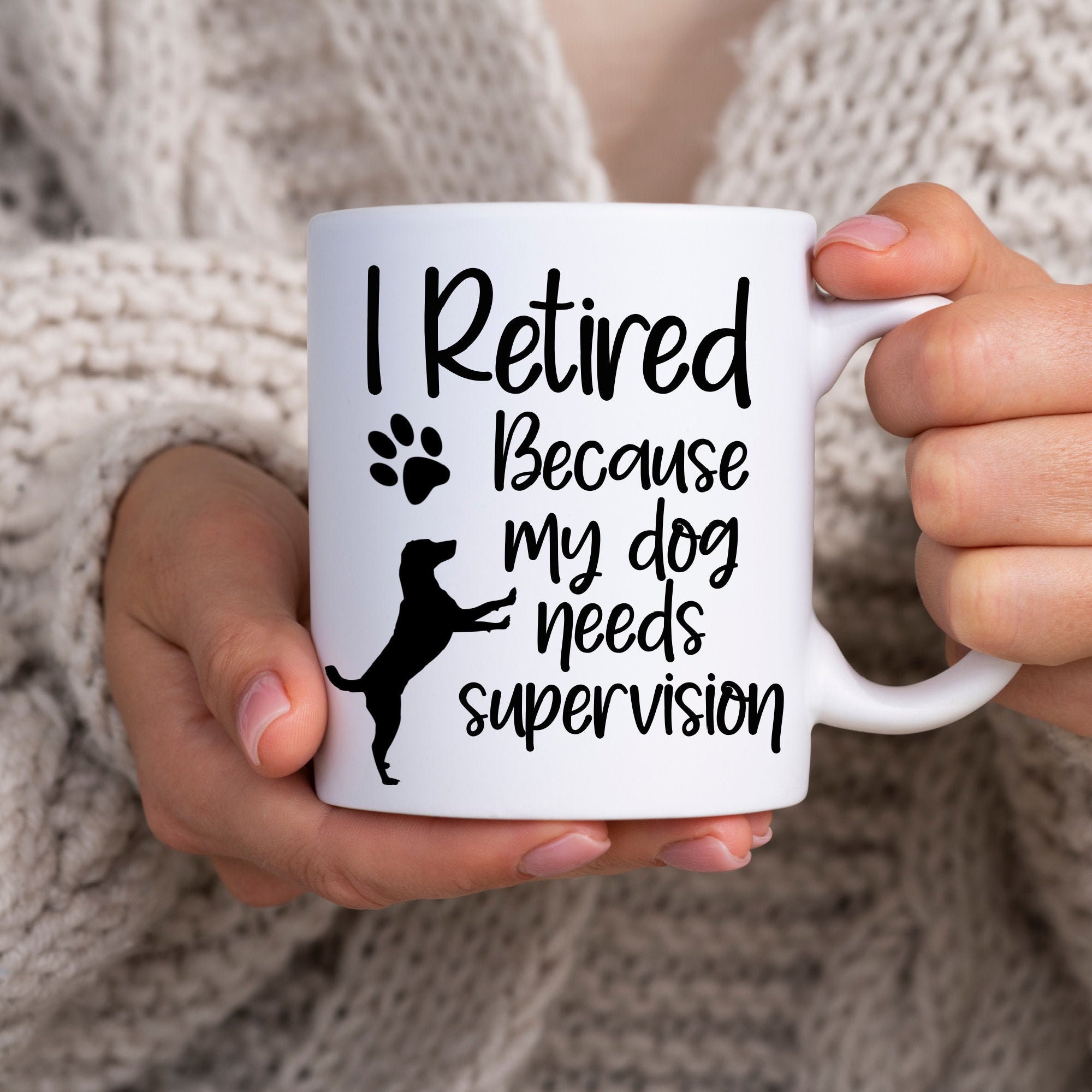 Retirement Gifts for Women Funny Retirement Gifts for Dog Lovers I Retired Because My Dog Needs Supervision