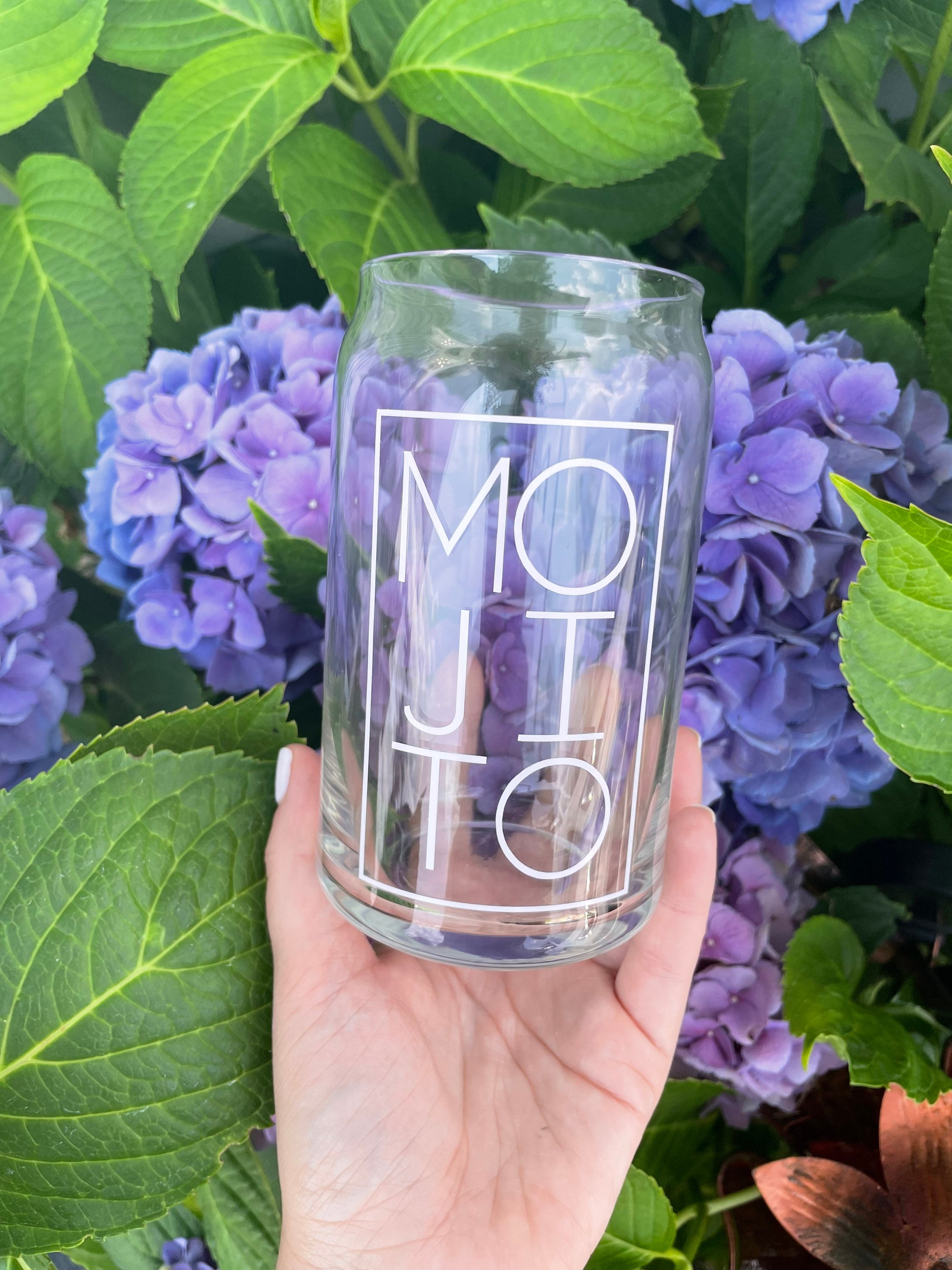 MOJITO soda/beer glass/soda glass can/ mojito drink/mojito cups/beer glass can/vacation mode