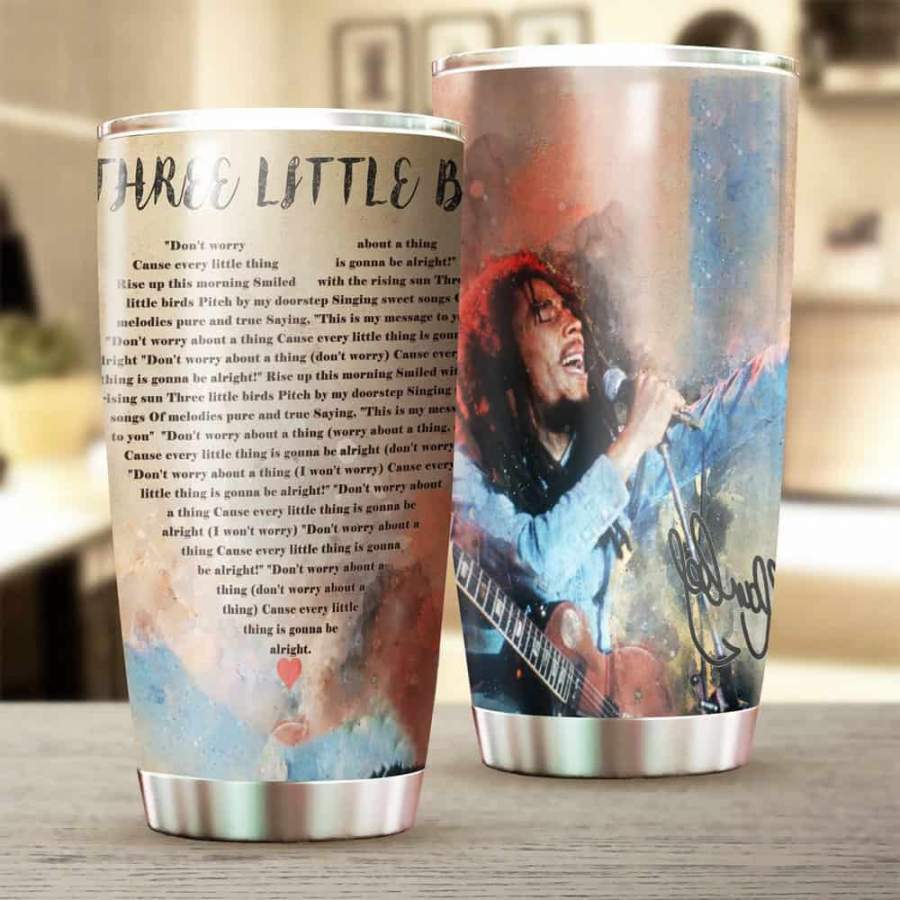 Bob-Marley-1978 Stainless Steel Tumbler 20 Oz, Bob-Marley-1978 Stainless Steel Mug Music