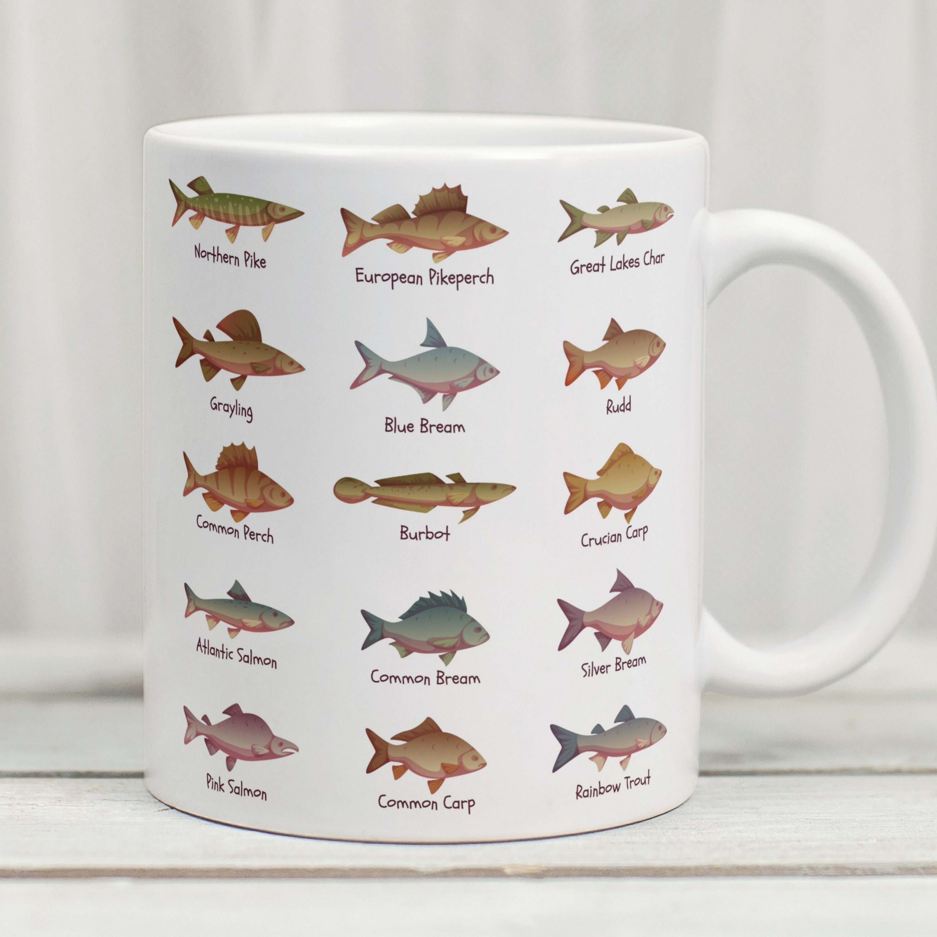 Fish Mug, Fishing Mugs, Fishing Gifts, Fishing Gifts For Men, Fish Lover Mug, Unique Fishing Gift, Dad Fishing Gift