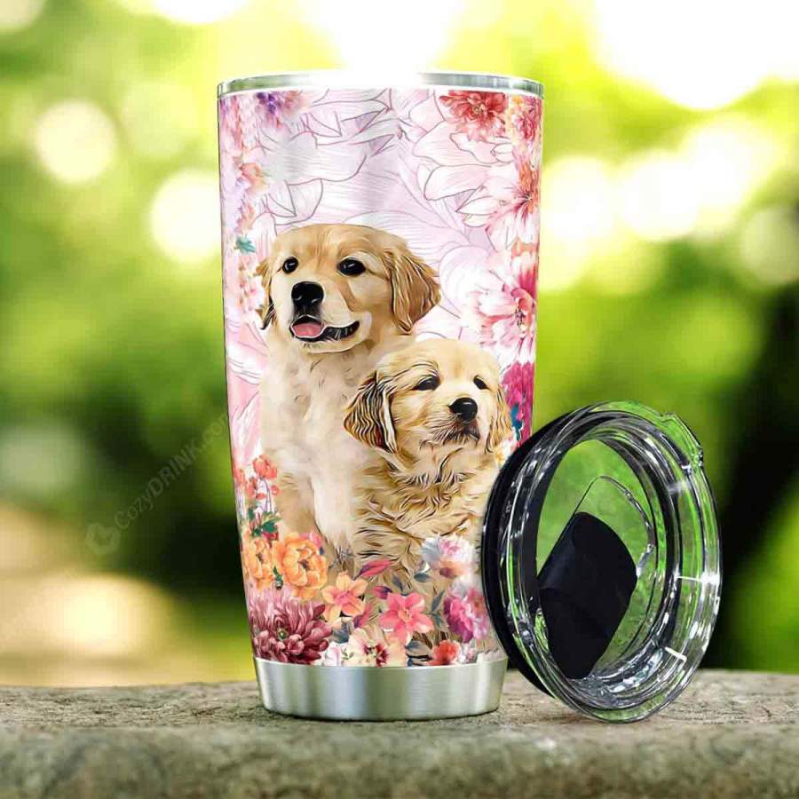 Golden Retriever Stainless Steel Tumbler M09T9