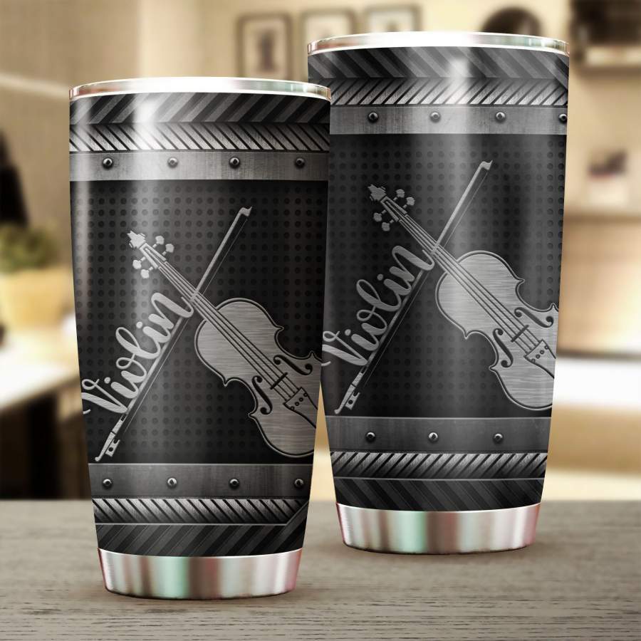 Violin Metal Stainless Steel Tumbler