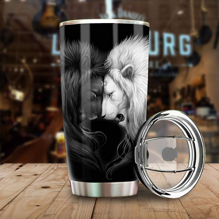 Beautiful Lion Stainless Steel Tumbler