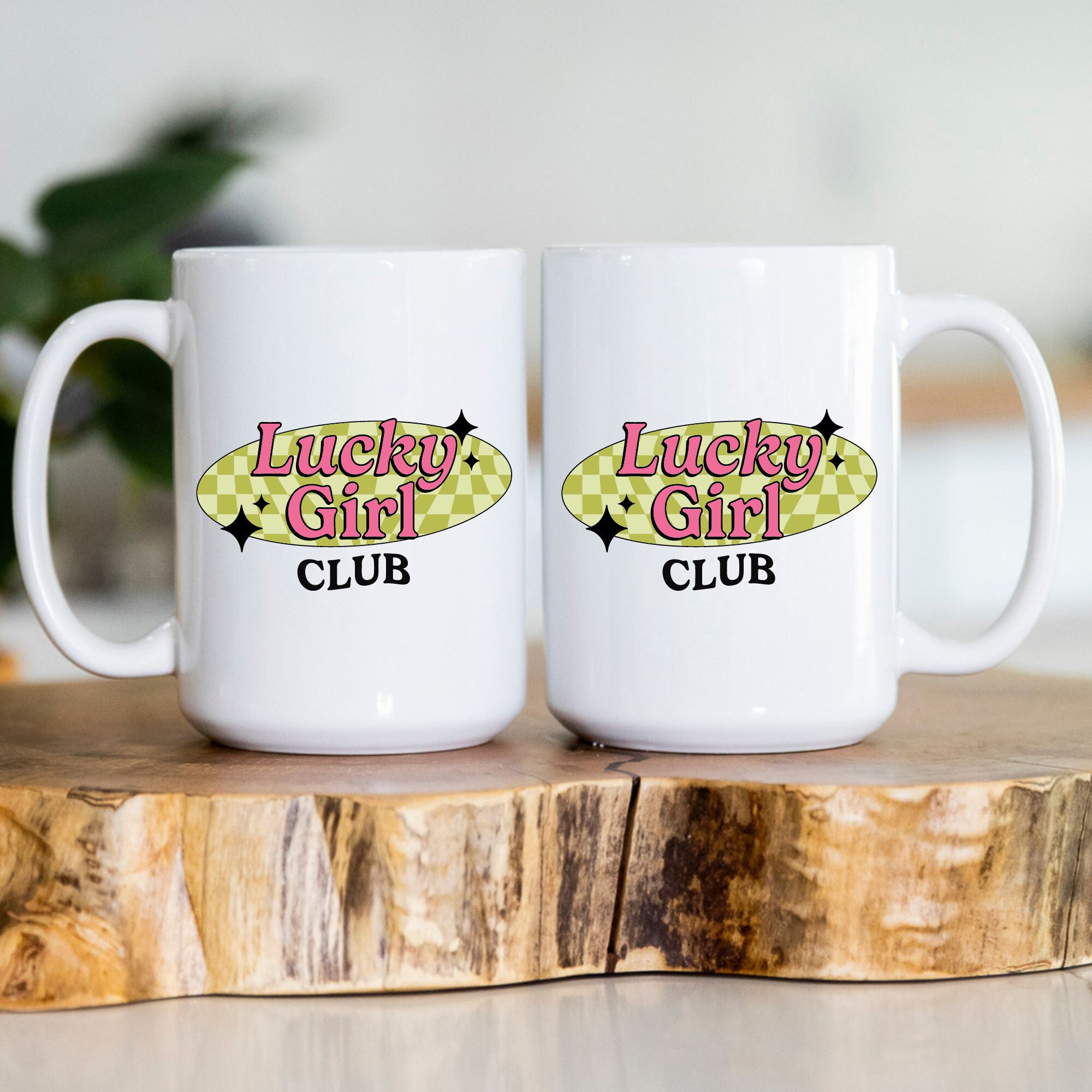 Lucky Girl Club Mug | Lucky Girl Syndrome | Manifestation Mug | Positive Affirmation |  Coffee Mug | Gift for her | Sublimated Mug