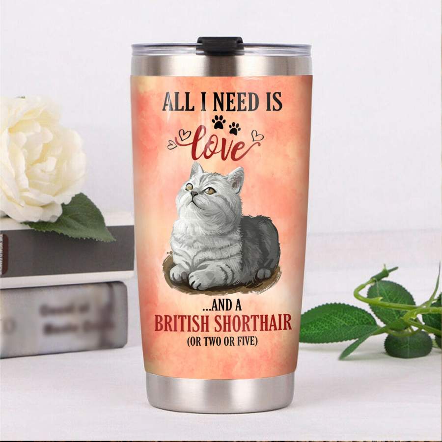 British Shorthair Cat Steel Tumbler MR1801 70O59