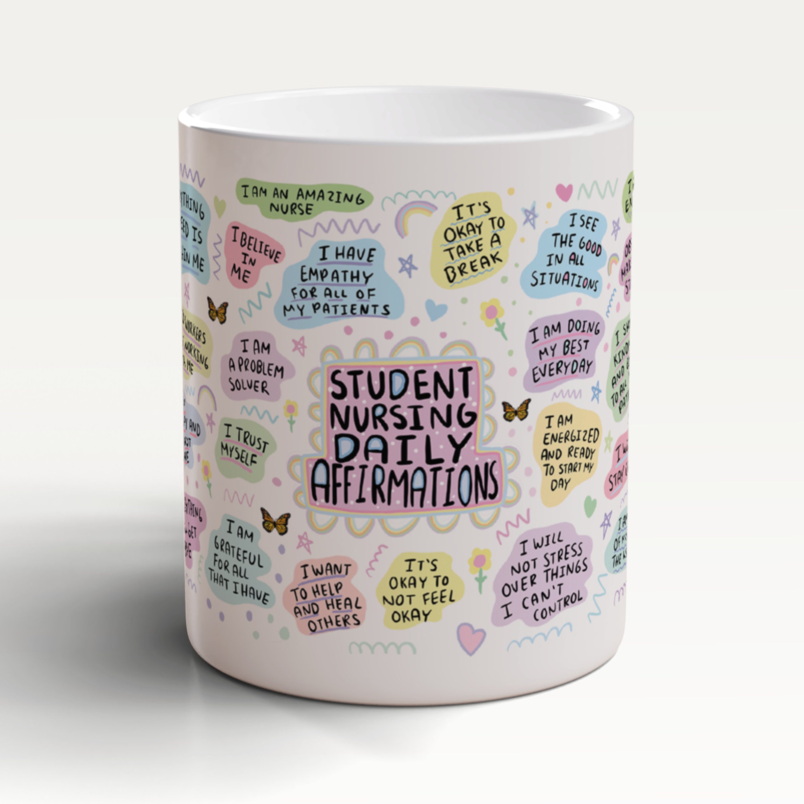 Student Nurse Affirmation Mug, Nursing Student Affirmations Mug, Student Nurse Mug, Student Nurse Gift, NHS, New Nurse Gift, Nurse Student