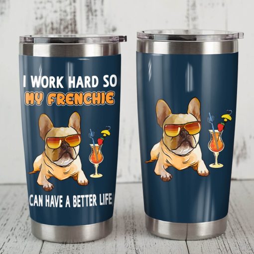 French Bulldog Steel Tumbler, Gift For Best Friend, Birthday Gifts For Men, Gift For Grandparent, Gift For Sister, Mom Christmas Gifts