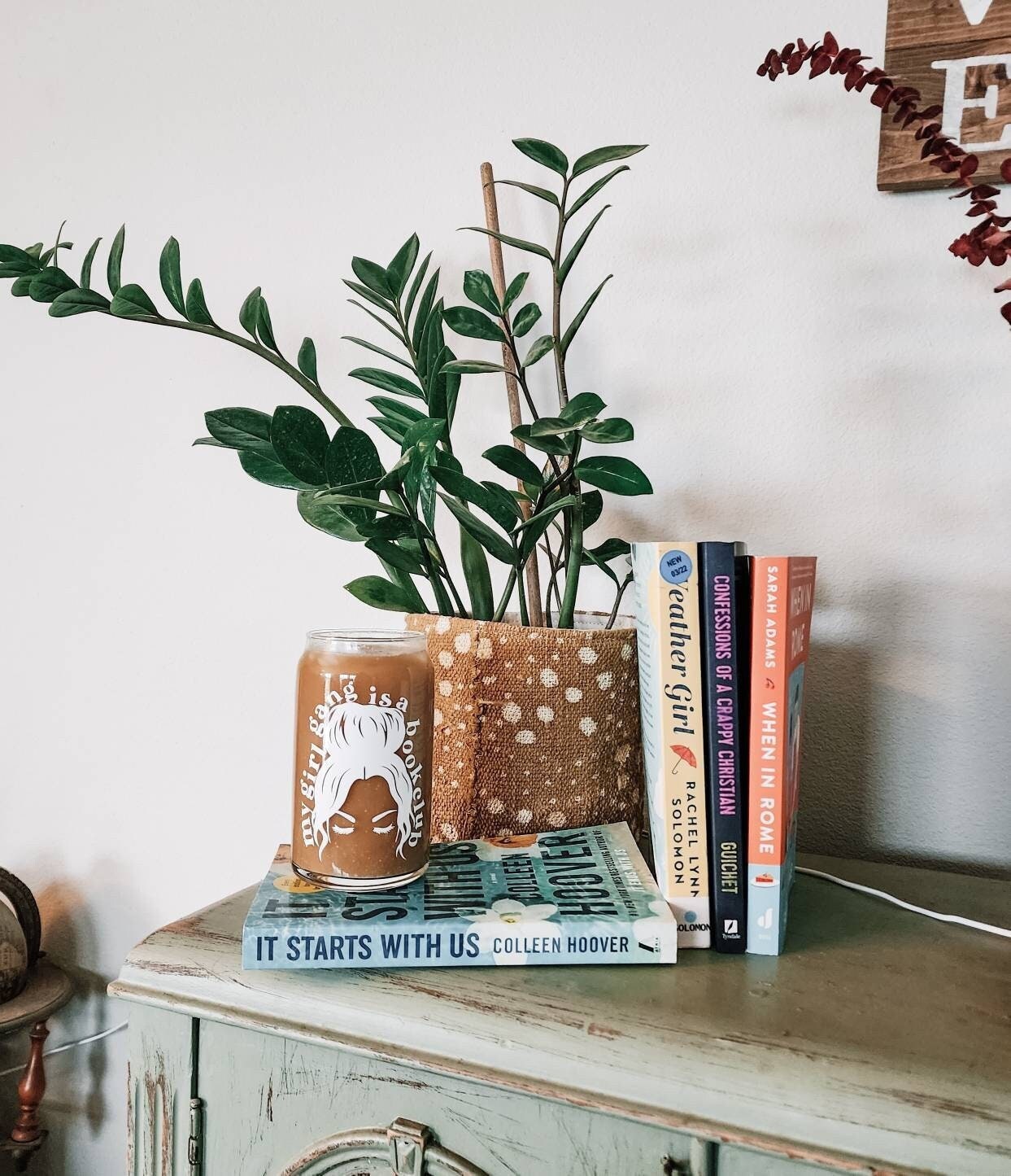 My girl gang is a book club iced coffee glass cup