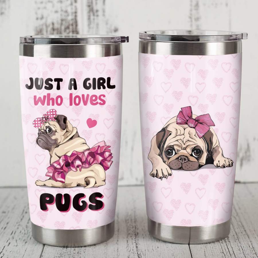 Pug Dog Steel Tumbler FB0407 68O33