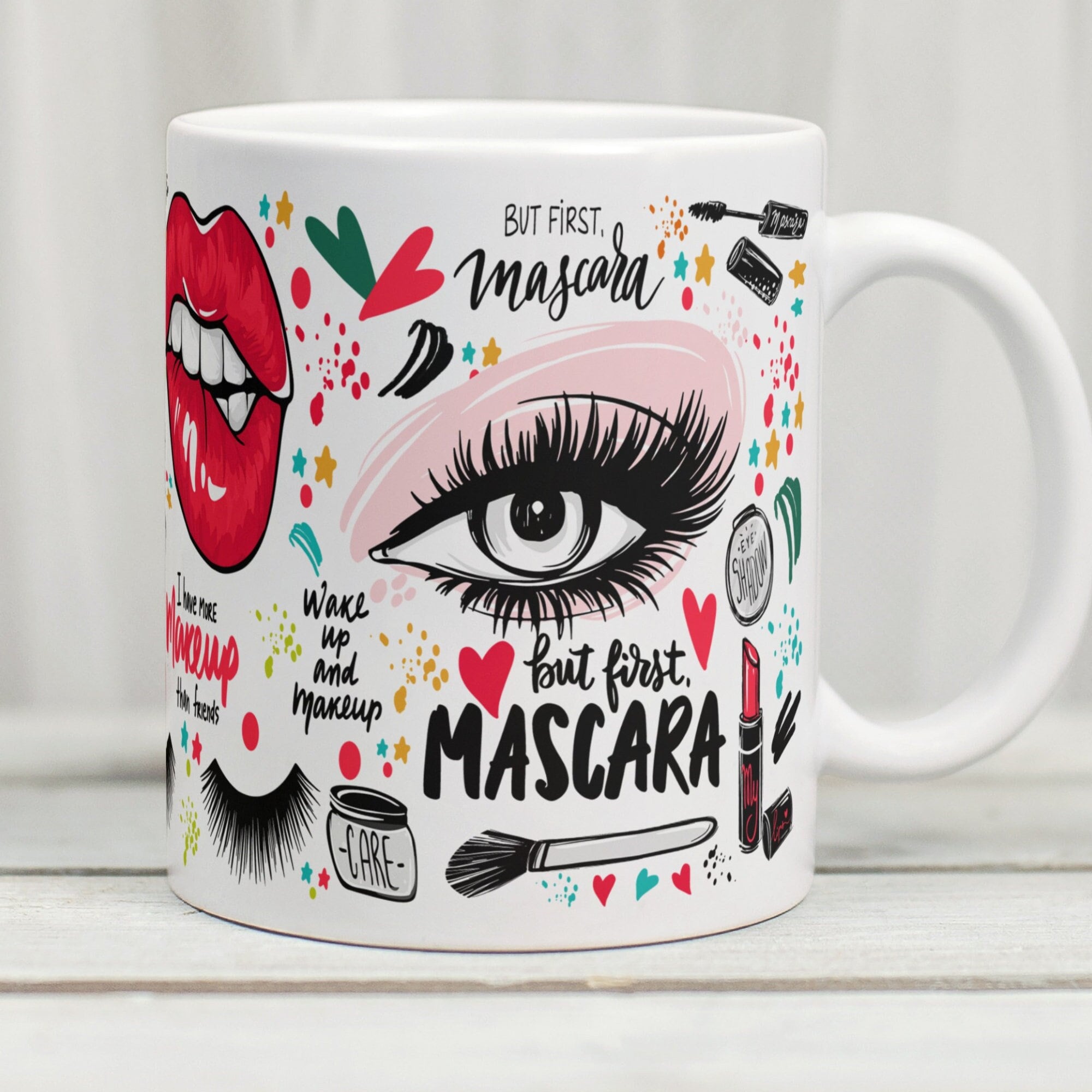 Make Up Mug, Beauty Mug, Cosmetic Mug, Glam Mug, Make Up Artist Gift, Make Up Lover, Beauty Addict, Beauty Gifts