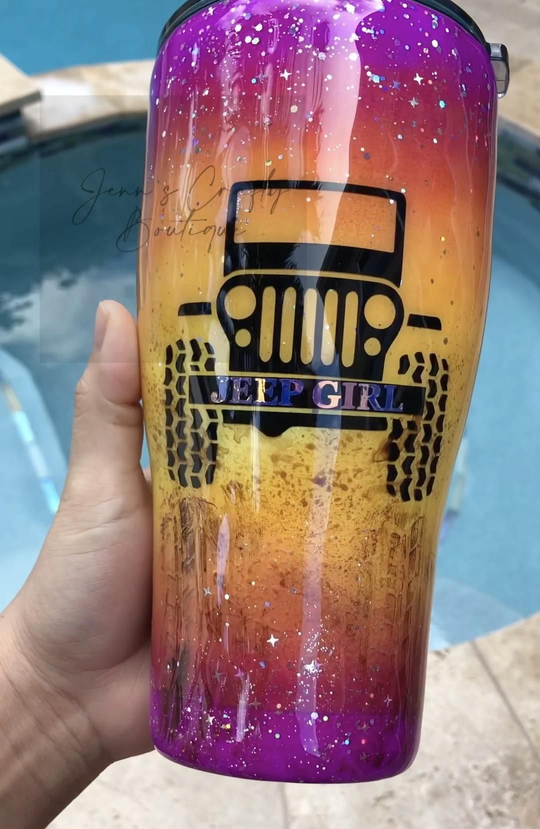 Original Sunset Jeep Girl Tumbler