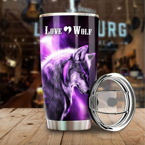 Love Wolf Stainless Steel Tumbler, Gift For Friend, Gift Ideas For Friends, Best Gifts For Dad, Birthday Gift, Gift For Sister, Gift For Wife