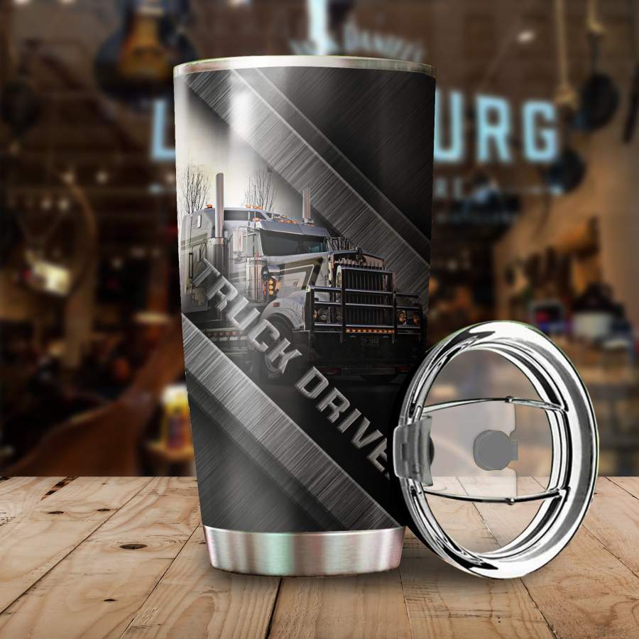 Truck Driver Metal Stainless Steel Tumbler