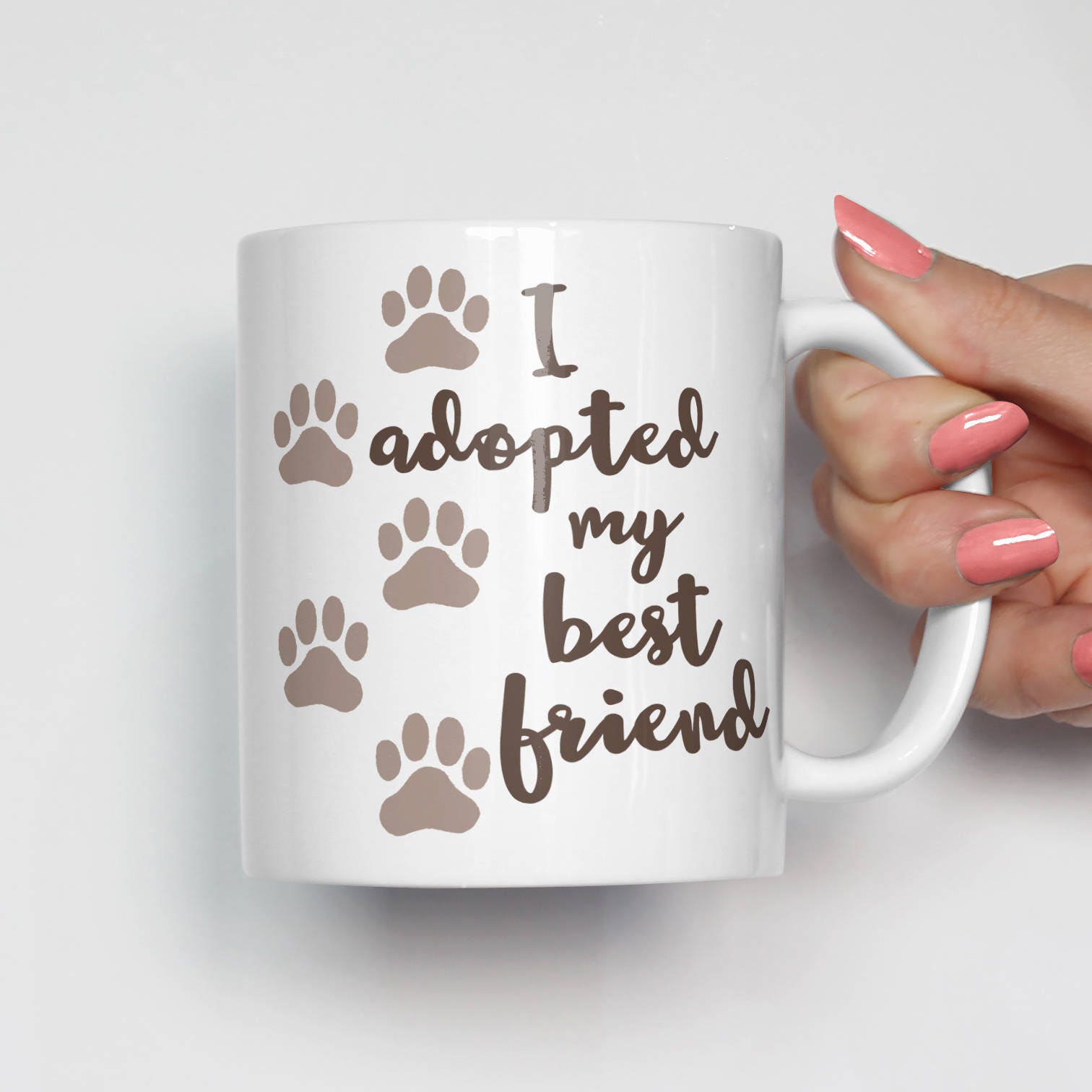 Pet Adoption Mug, Adopted Pet Mug, Pet Mug, Adopt Don’t Shop Mug, Pet Gift, Animal Mug, Paw Print Mug, I Love My Pet Mug, Coffee Mug 0161