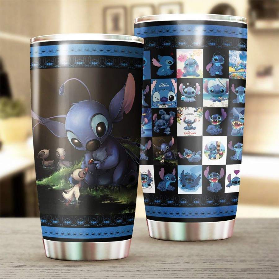 Stitch Stainless Steel Tumbler 20 Oz, Stitch Stainless Steel Mug Cartoon