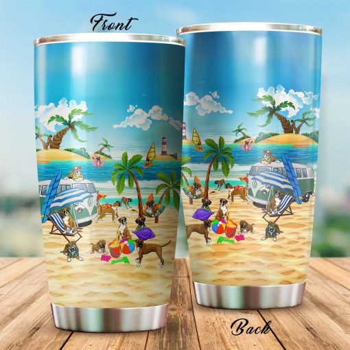 Boxer Camping Beach Stainless Steel Insulated Tumbler Cups, Birthday Gift, Birthday Gift Ideas For Her, Gift For Wife, Gift For Boyfriend