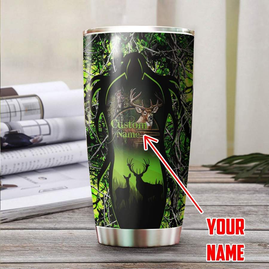 [Tumbler] Personalized Your Name Hunting Stainless Steel-1079