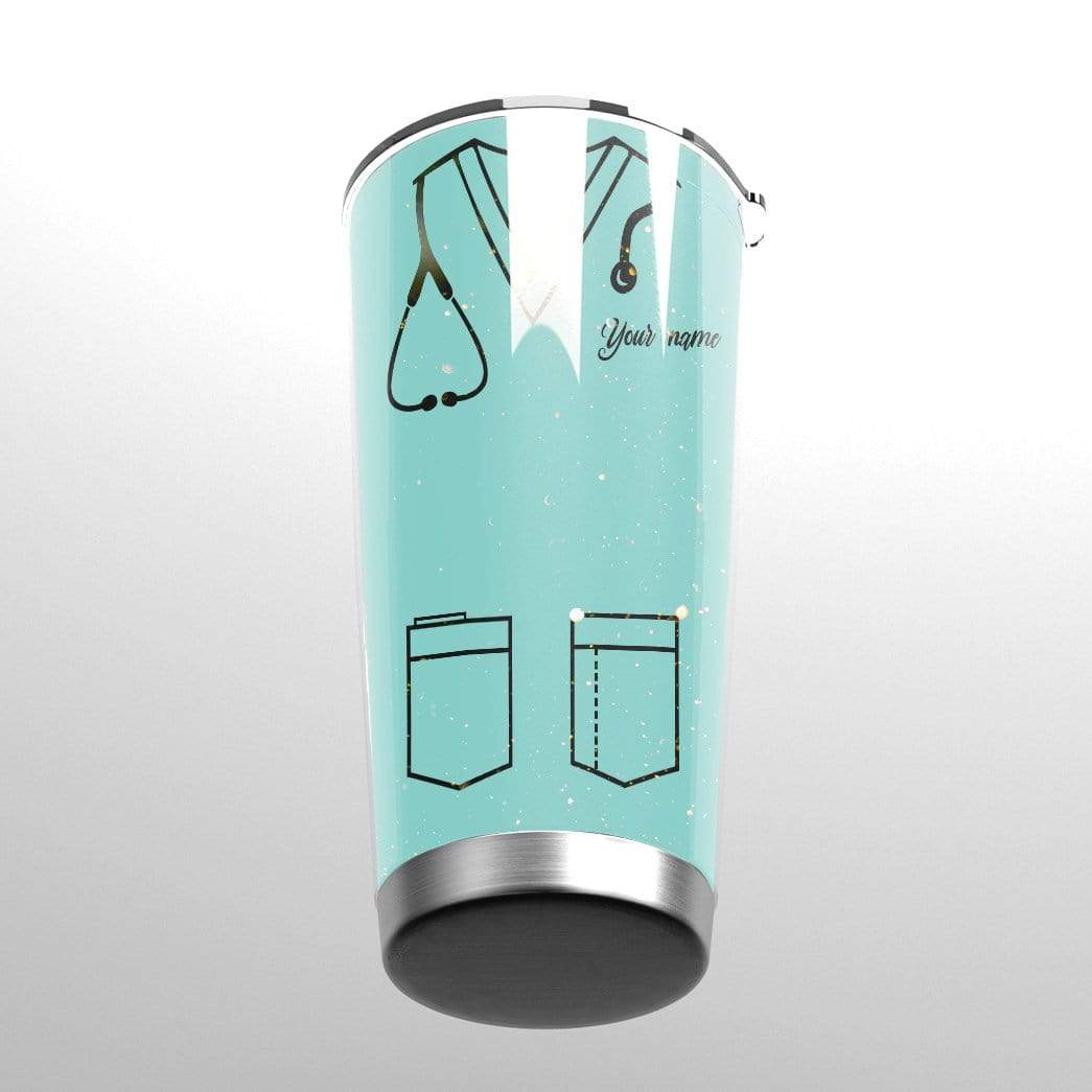 Gearhuman 3D Nurse Custom Name Design Vacuum Insulated Glitter Tumbler