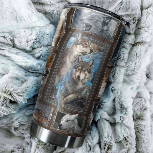 Beautiful Wolf Stainless Steel Tumbler, Mother’S Day Gifts, Good Fathers Day Gifts, Gift For Mother, Mother’S Day Ideas, Birthday Gift Ideas